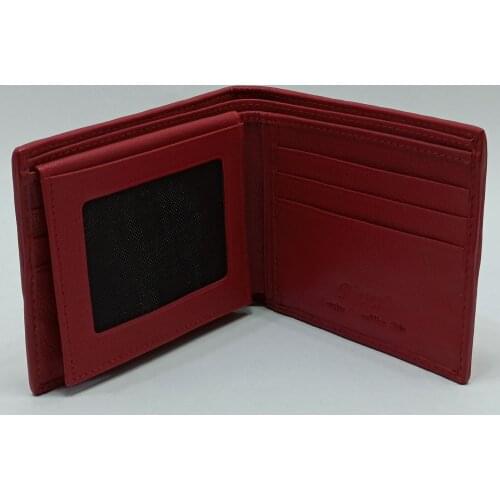 Unisex Wallet Real Genuine High Quality Crocodile Leather Exotic Skins Vintage Red Stylish Mini Card Holder Retro Purse