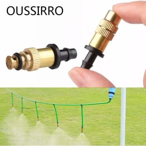 Brass Misting Nozzle Watering Sprinkler Sprayer Gardening Water Cooling Thread Brass Spray Sprinkler Home Tools