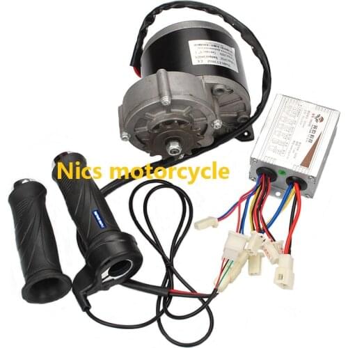 24V350W bicycle modification motor + controller + speed control for mini electric scooter children 4 wheel ATV