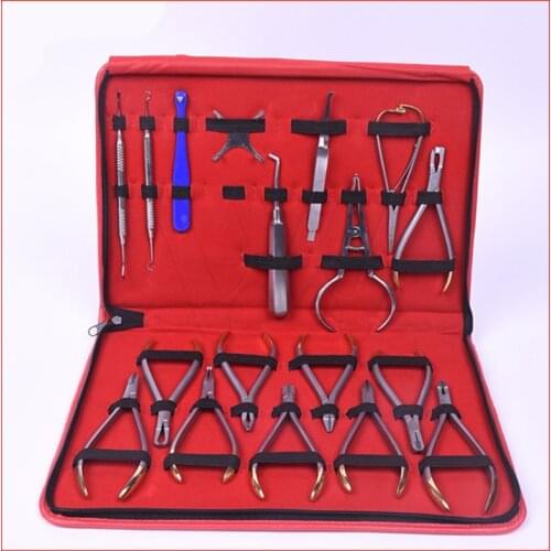 Dental Orthodontics Instruments Set Ring Retractable Bracket Locator Subalong Pliers