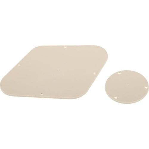 Musiclily Pro Left Handed LP BackPlate & Switch Plate Control Cavity Cover for China Made Epiphone Les Paul Standard,1Ply Cream