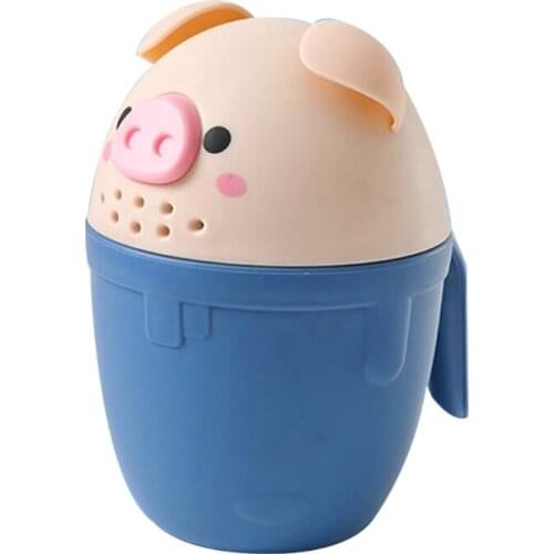T5EC Shower Head Cup Watering Pot Toy Sprinkler Interactive Bath Shower Manual Education Piggy Water Toy for Baby Bathtub