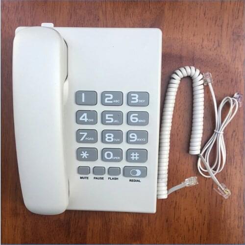 Desktop Corded Telephone, Adjustable Volume, Pause, Mute Function, Big Button, Wired Landline Phone for Home/Hotel/Office