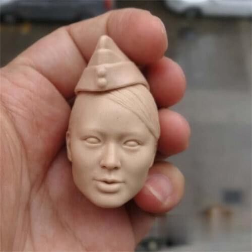 Unpainted 1/6 Scale Jamie Chung Beautiful Agent Amber Head Sculpt Model For Action Figure Dolls Painting Exercise No.267