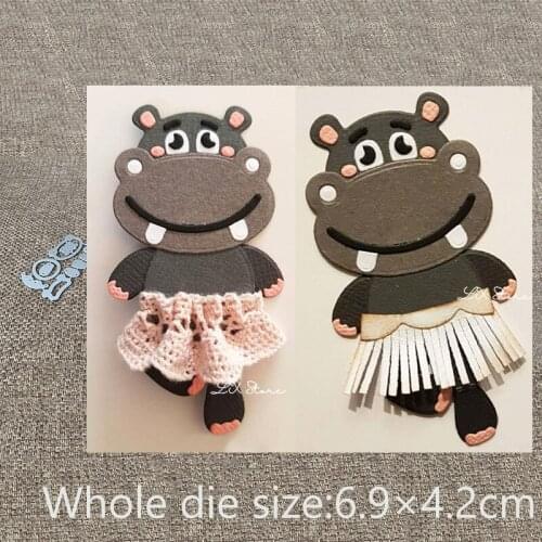 New Design Craft Metal Cutting Die die cuts cute hippopotamus decoration scrapbook Album Paper Card Craft Embossing die cuts