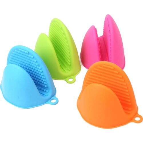 1pcs Heat Resistant Silicone Glove Microwave Oven Mitts Anti-slip Anti Scald Hand Clip Kitchen Cooking Pinch