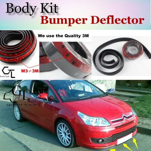 Bumper Lip Deflector Lips For Citroen C4 C-Triomphe C-Quatre Front Spoiler Skirt For TopGear Friends Tuning / Body Kit / Strip