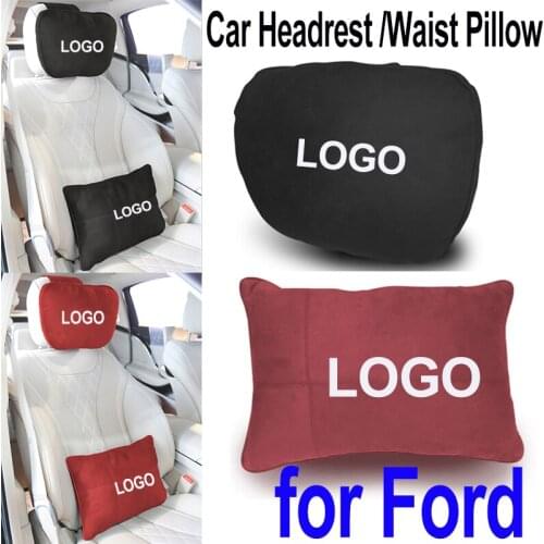 1PCS Headrest Waist Neck Pillow Auto Car Seat Lumbar Support Pillow Cushion for Kuga Fusion Fiesta Transit Ranger Car Styling