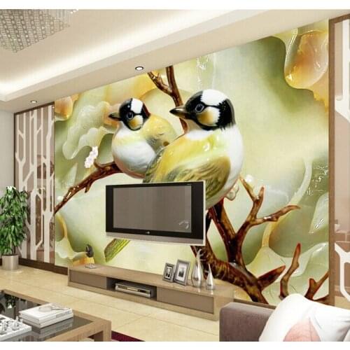 Custom 3D wallpaper, bird wallpaper for walls 3d murals for living room bedroom TV background wall vinyl papel de parede