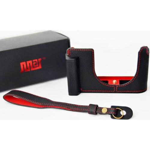 Portable Handmade Genuine Leather case camera Half Bag Body For Leica Q2 With Wrist strap Battery Opening high quality