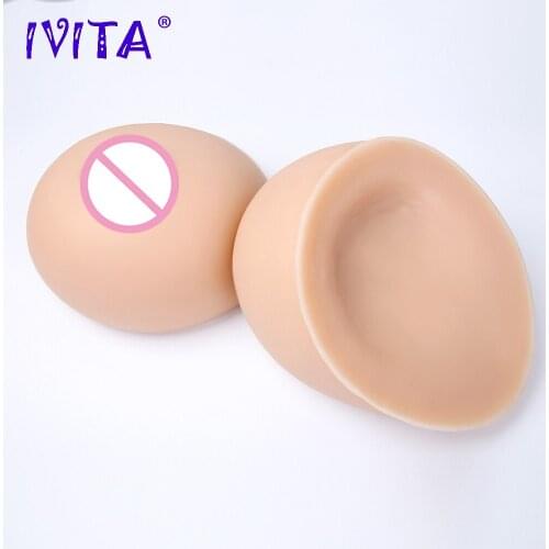 IVITA Realistic Fake Boobs Chest False Breasts Silicone Breast for Crossdresser Transgender Drag Queen Shemale Enhancer