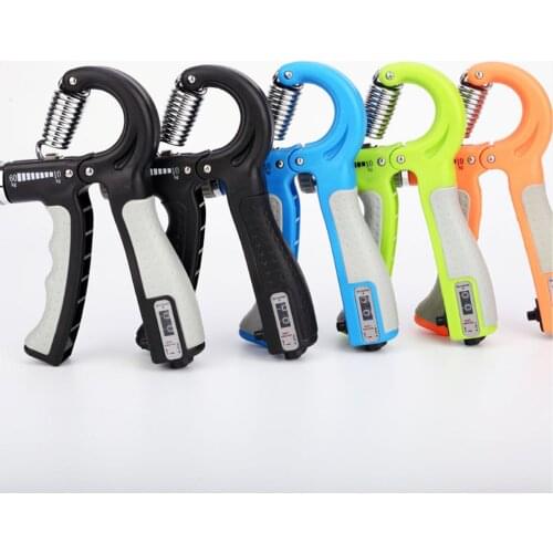 R-Shape Adjustable Hand Grip Sports Strength Countable Exercise Strengthener Gripper Spring Finger Pinch Carpal Expander