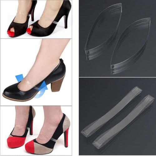 1Pair Shoe Accessories Invisible Elastic Silicone Transparent Shoelaces For High Heel Shoes, Clear Shoe Laces Shoelace Straps