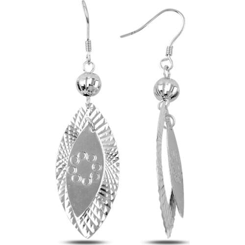 Silverlina Silver Taşssız Dangle Earrings
