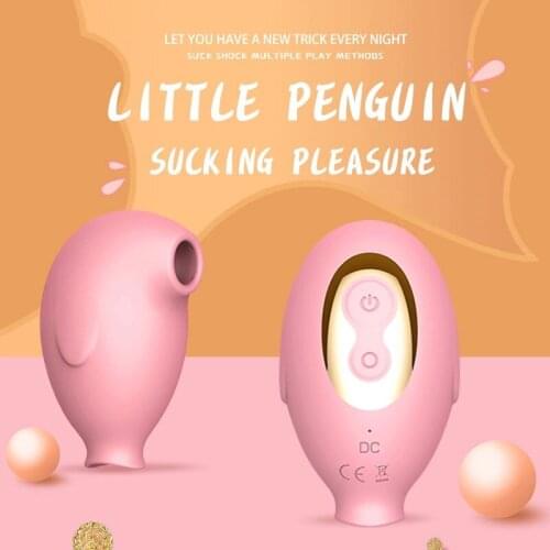 Clitoral Sucking Stimulator Vibrator Nipple Clit Sex Vibrating Sucker Tongue Licking Vibrator Penguin Sucking Vibrator For Women