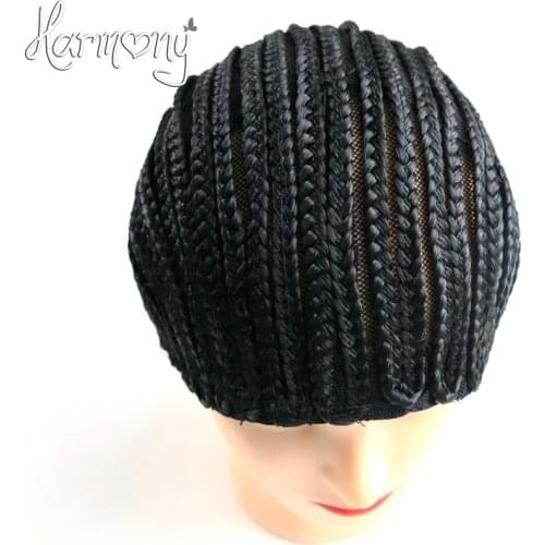 ONLY 1 PIECE Black FreeTress Braided Cap For Crochet Synthetic Braiding Wigs and Weave S M L three sizes