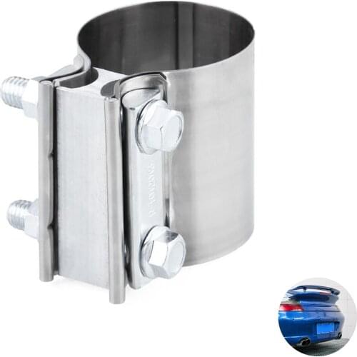 ONEVER Exhaust Pipe Connector Universal Stainless Steel Exhaust Tube Connector Sleeve Clamp Connector Replacement for Repairing