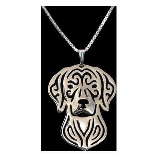 Vizsla jewelry jewelry - Gold and silver pendant and necklace jewelry Simple abstract animal