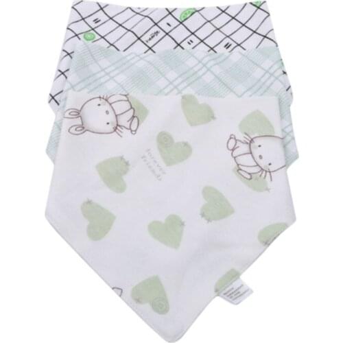 3Pcs/pack Baby Bandana Bibs Extra Soft Natural Cotton Baby Drool Bib for Drooling and Teething Super Absorbent Baby Shower Gifts
