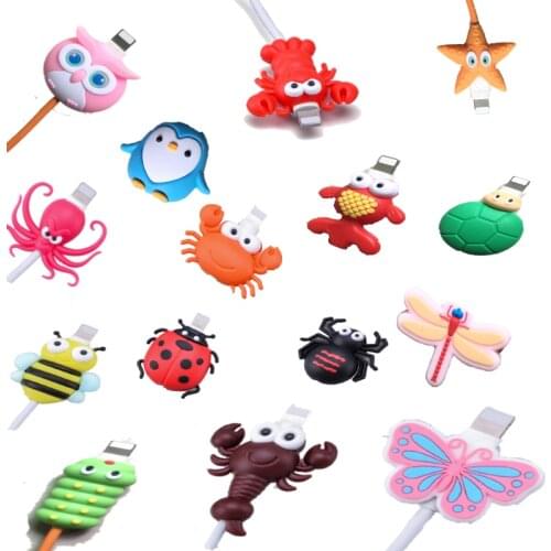 1Pc Wire Cord Protector Cute insect shape Butterfly Data Line Cord Protector For iPhone Charging cable USB Charger Cable Cover