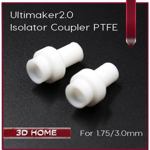 10Pcs Ultimaker 2 UM2 Hot End Isolator Coupler PTFE Inner Sleeve For 1.75mm 3mm Filament High Quality