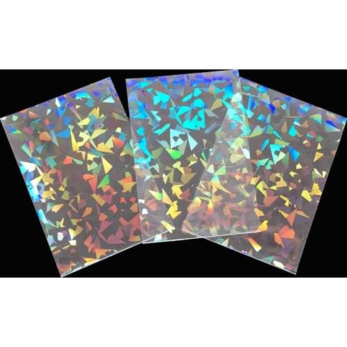 200PCS AEGIS GUARDIAN Broken Gemstone Glass Laser 61x88mm Card Sleeves YuGiOh Protector Holographic Foil Card Binder Film Tarot