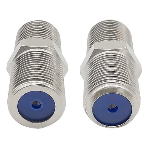2Pcs F Female to F Female Coupler F-Type F81-3GHz RF Coaxial Splice Connector Coaxial Cable Extension