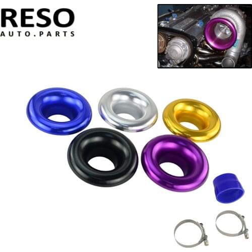 3"Short RAM Air Intake Turbo Cold Air Compressor Intake Inlet Velocity Stack Turbo Horn Kit With Silicone Hose And Clamp