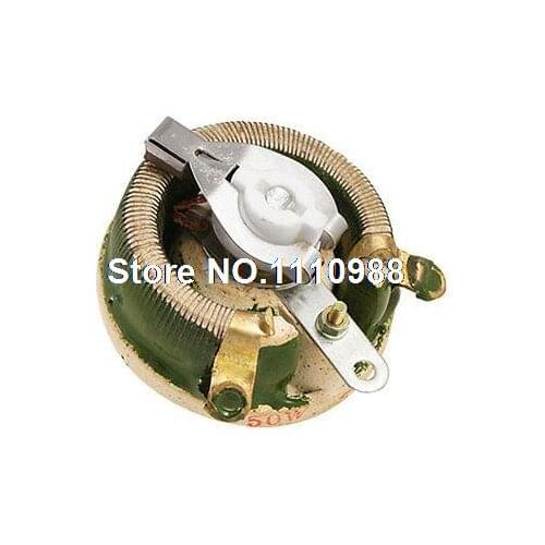 50 Ohm 50W Watt Ceramic Disk Wirewound Variable Resistor Rheostat