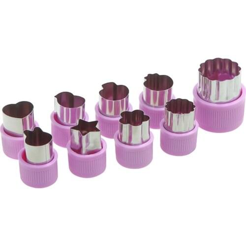 9pcs/lot Food Decor Cute Shaper Durable Kitchen Tool Cutter Mold 9Pcs/set Cake Cutting Vegetable Fruit DIY Cutting Cutter Set