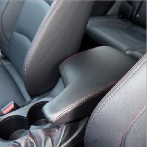 Car Accesorries Car Styling PU Leather Center Armrests Protective Cover Case Stickers for Mazda 3 Axela 2013- 2017 Year