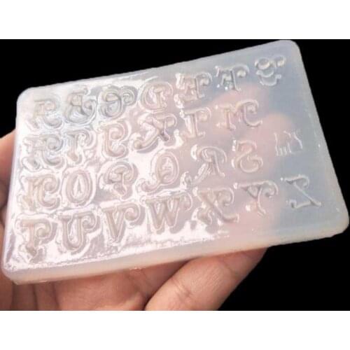 Letter DIY Decorative Craft Jewelry Making Mold Silicone Epoxy Resin Mould Tool
