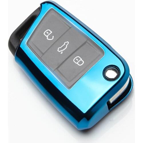 KUKAKEY TPU Car Key Cover Case For VW Polo Golf 7 Tiguan for Skoda Octavia Kodiaq Karoq for SEAT Ateca Leon Ibiza 2015 2016 2017