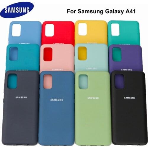 Samsung Galaxy A41 Liquid Silicone Case Soft Silky Shell Cover Galaxy A 41 High Quality Soft-Touch Back Protective