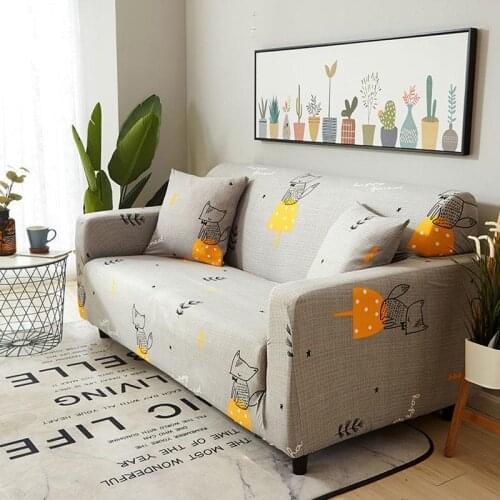 Cartoon fox sofa cover elastic for living room