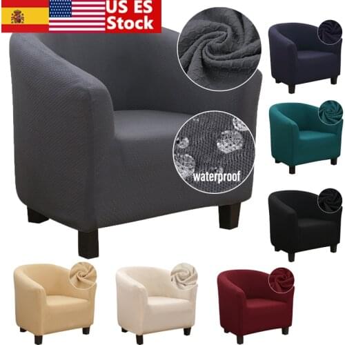 Stretch Waterproof Cover for Armchair Sofa Couch Living Room 1Seat Knitted Sofa Slipcover Single Seater Furniture Cover Elastic