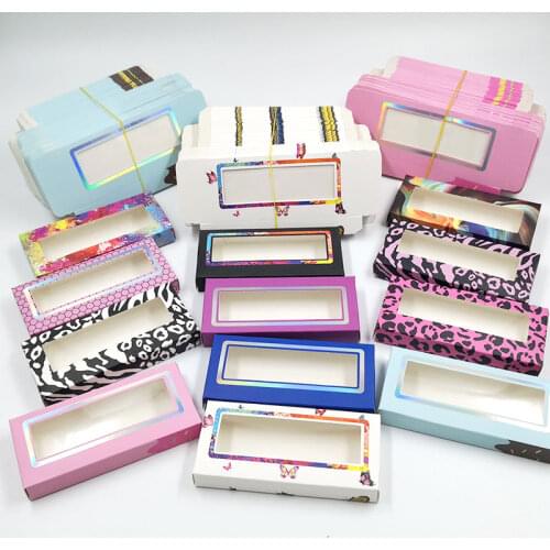 NEW butterfly holographic Glitter lashes box 20/50/100 pcs paper lashes packaging for false eyelashes