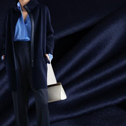 Red Raspberry Navyblue Gloss Overcoating Cashmere Wool Materials Women Suits Pants Overcoat DIY Cloth Fabrics Freeshipping