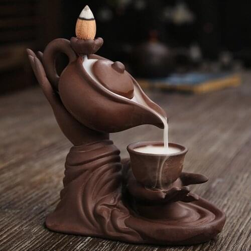 Bergamot reflux incense burner creative teapot backflow sandalwood home decoration ornaments