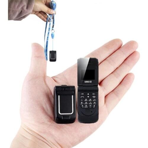 Mini J9 Flip cell Phone 0.66" Smallest Mobile Phone Wireless Bluetooth Dialer FM Magic Voice russian language