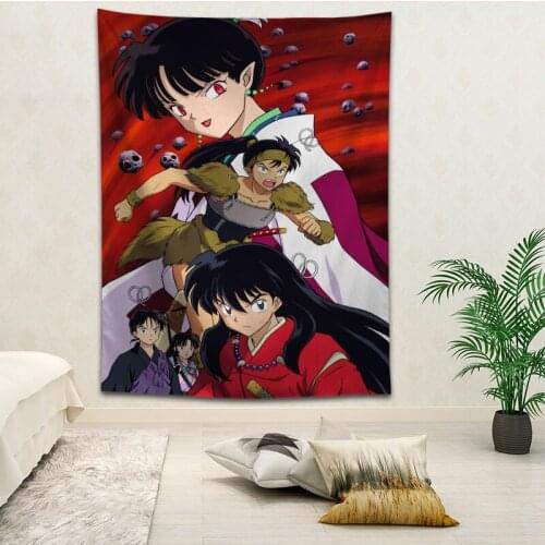 Inuyasha Wall Hanging Tapestry Home Party Decorative Tapestries Photo Background Cloth Table Cloth Wall Tapestry