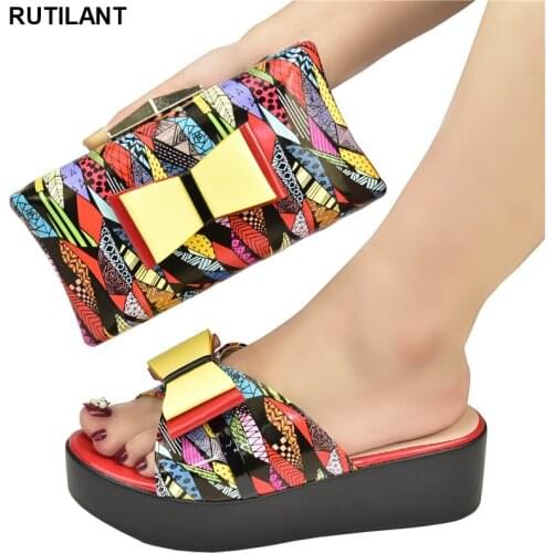 New Shoes and Bag for Party Wedding Womens Platform Heels Patent Leather Wedding Shoes for Women Bride Wedges Shoes for Women