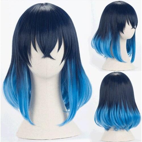 Four Styles Anime Demon Slayer Cosplay Long Hair Wig Hairnet Chiamon Tanjiro Chiamon Ni Beans High Temperature Wire Props Wig