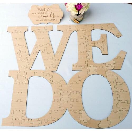 Wedding Guest Book Puzzle, WE DO Wedding Puzzle Guest Book, Wedding Guest Book, Wood Puzzle Guestbook, Custom We Do Wood Puzzle