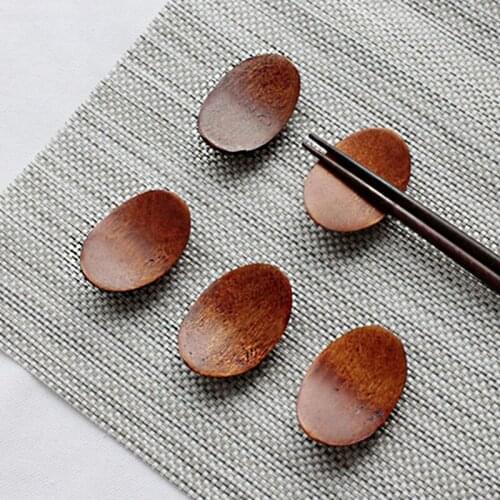 Pillow Chopstick Rest Spoon Shelf Phoebe Wood Tableware Rack Ingot Shape Kitchen