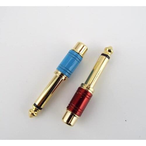 Gold Plated 6.5mm Jack Male Mono Plug to RCA Female Converter Audio Adapter Connector Audio 6.35mm Socket 1/4" Sound Mixer