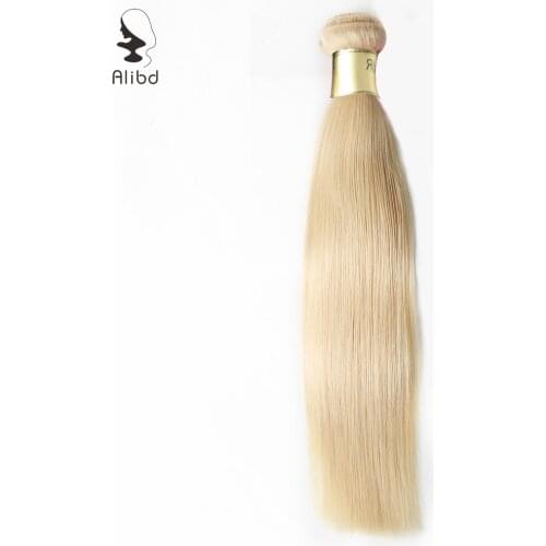 Alibd #613 Blonde Color Straight Human Hair Bundles 1pc/lot Brazilian Virgin Hair Weaves Bundle Free Shipping