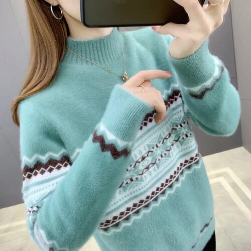 Pullover O-eck Women Sweater Women Khaki Long Sleeve Pullover 2021 Autumn Winter Casual Pink Jumper Loose Sweaters Oversized