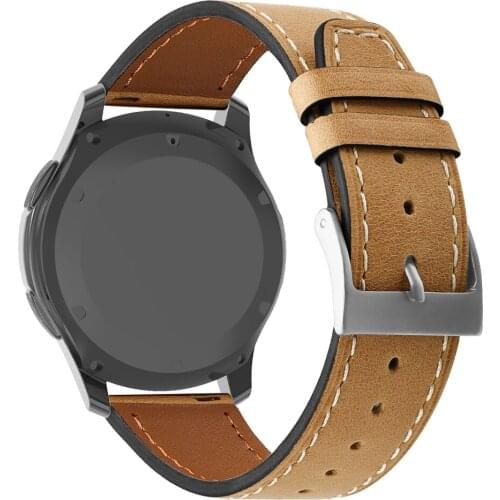 22mm genuine cow leather strap Ticwatch S S2 amazfit 3 GTR 47mm belt Huawei GT2 46mm xiaomi watch color band