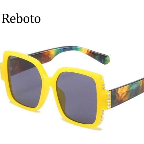 Square Sunglasses For Women International Luxury Brand Yellow Oversized Shades Female sunglasses Summer Driving Eyewear